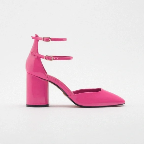 HOT Block Heel Zara Tie Up Heels Zara Shoes Zara Block Heel